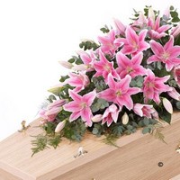 Lily Casket Spray   Pink*