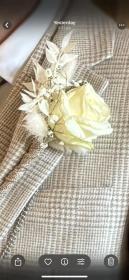 Single Rose and Dried Buttonhole