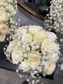 Mini version of matching brides BQ Roses, Gyp and Lizzie 