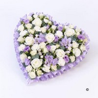 Pastel Heart   Lilac and White *