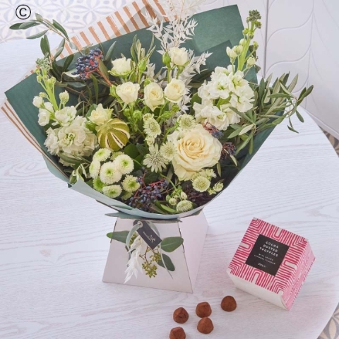 On Trend Winter Bouquet with Chocolates