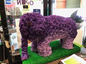 3D Standing Elephant in Purple