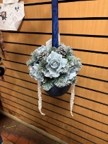 Sparkly Blue Christmas Bauble